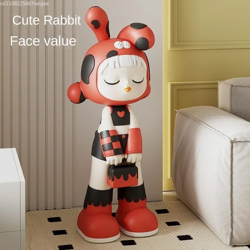 Resin Art Craft - Art Cartoon Girl Statue Indoor Fashion