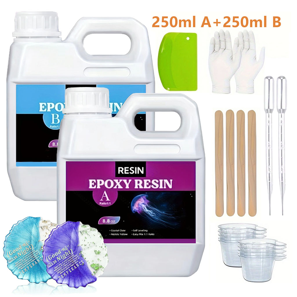 Resin Art Mold - 125ml/250ml Crystal Clear Casting Resin Kit