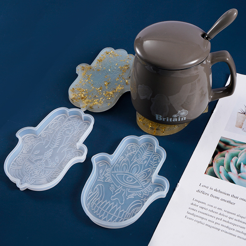 Resin Art Mold - 1 Pcs DIY Coaster Hand of