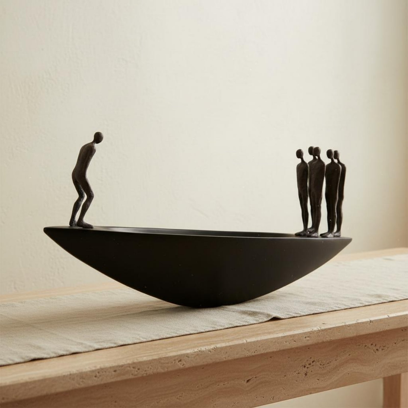 Resin Art Design - Modern Resin Sailboat Statue Artistic Wabi-sabi
