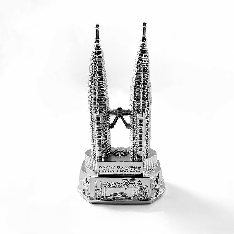 Resin Art Bottle - Malaysia Souvenirs Kuala Lumpur Figurines Petronas