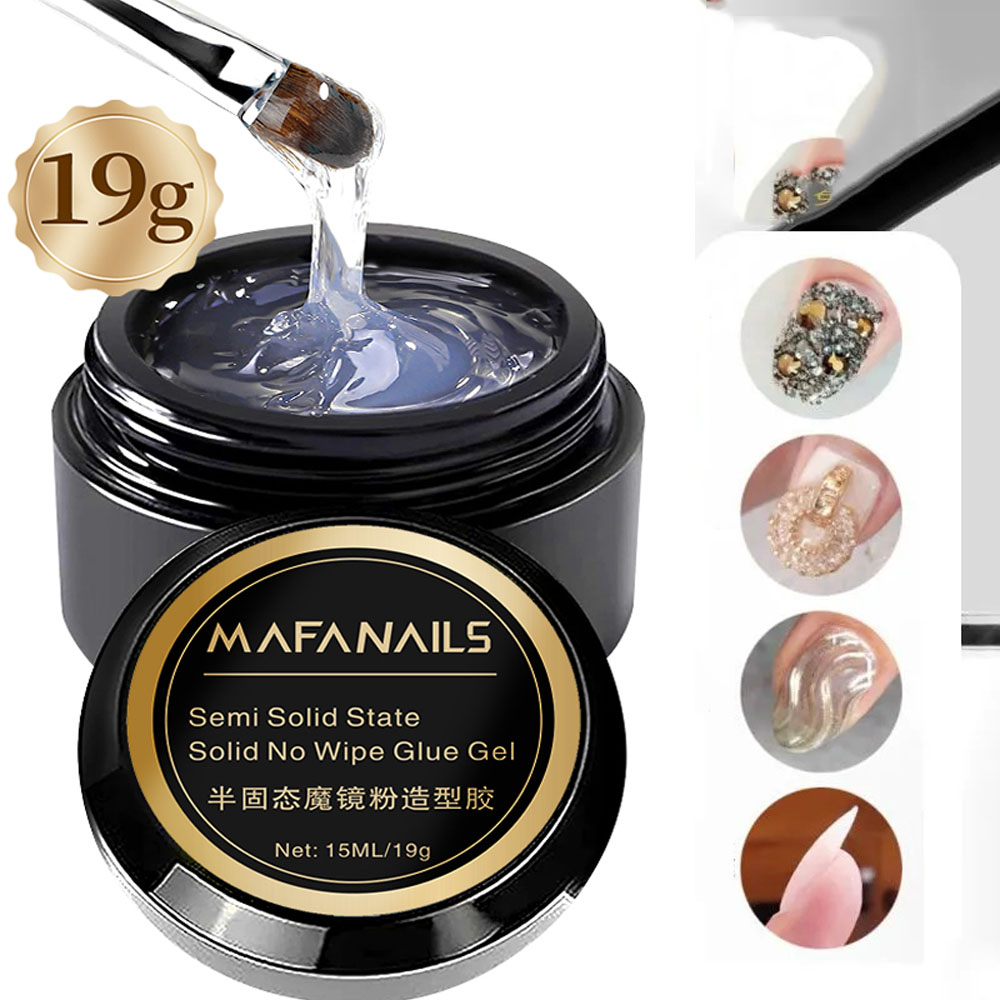 Resin Art Use - 19g/5g/Bottle Strong Nail Glue No-Wipe Gel