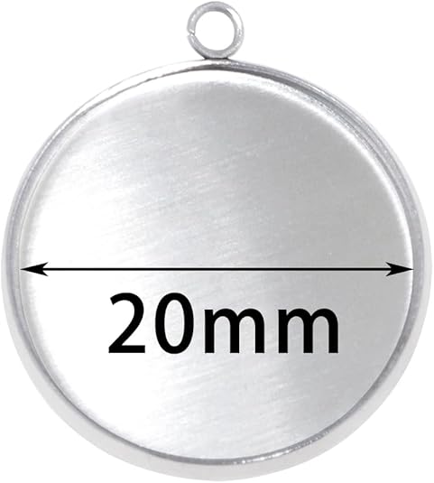 20 Pieces Stainless Steel Roun - Bezels Pendant Resin review and price