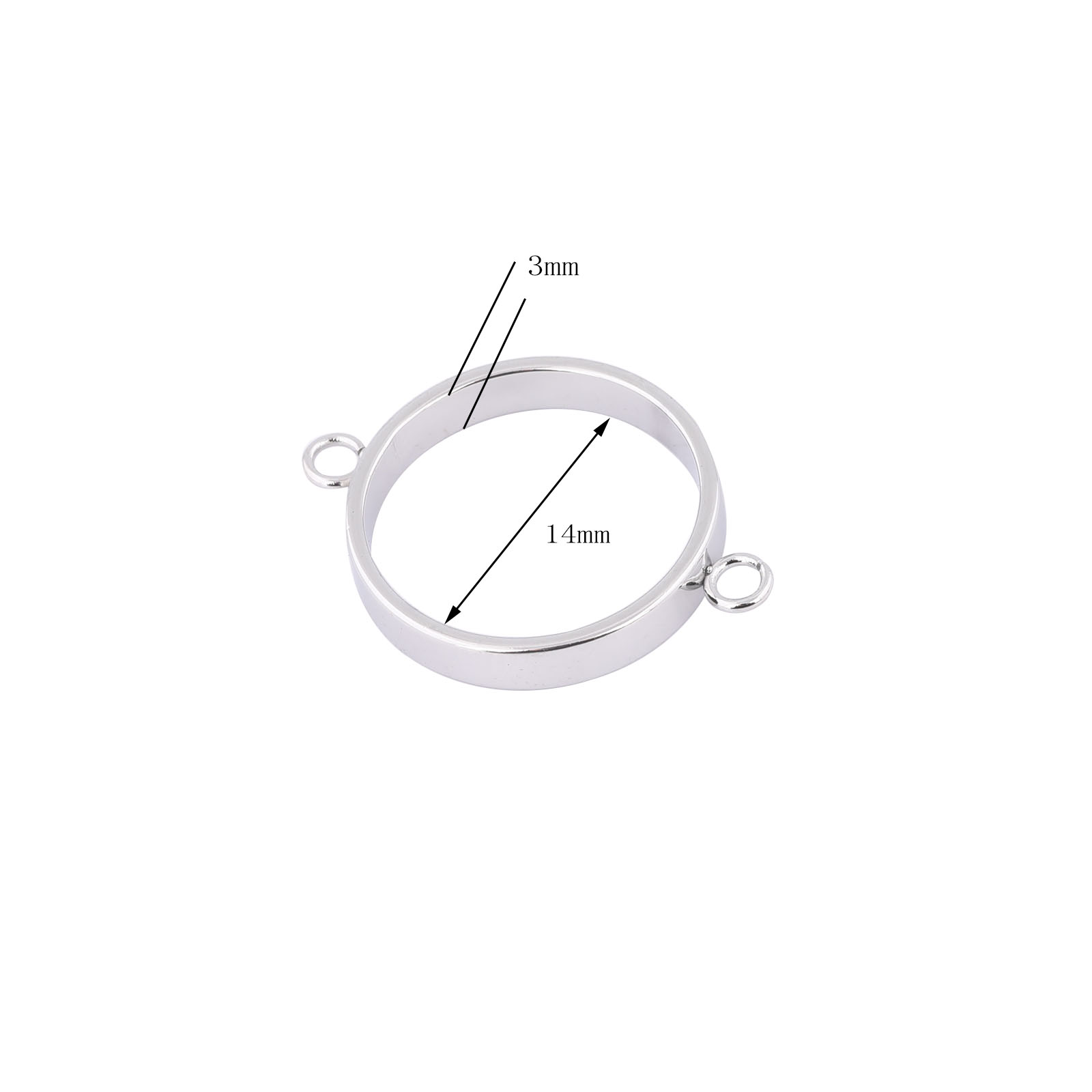 10pcs Stainless Steel 14mm Ope - Bezels Pendant Resin review and price