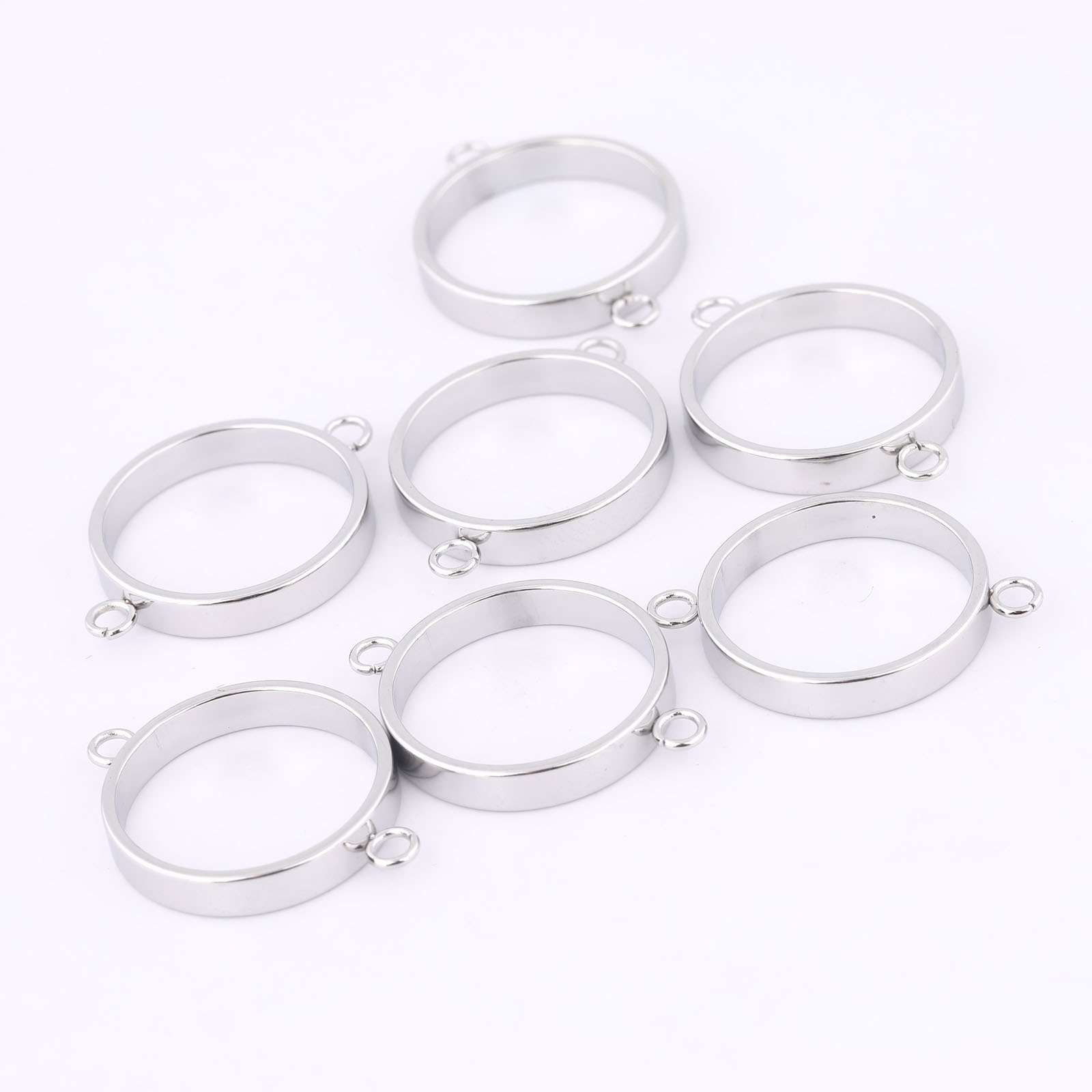 10pcs Stainless Steel 14mm Ope - Bezels Pendant Resin review and price