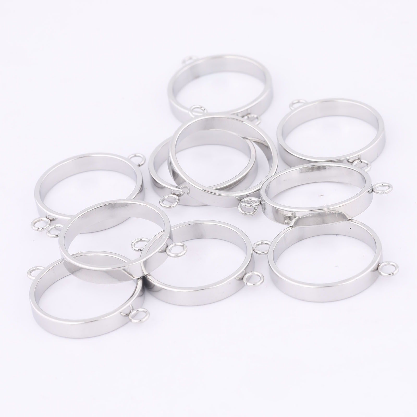 10pcs Stainless Steel 14mm Ope - Bezels Pendant Resin review and price