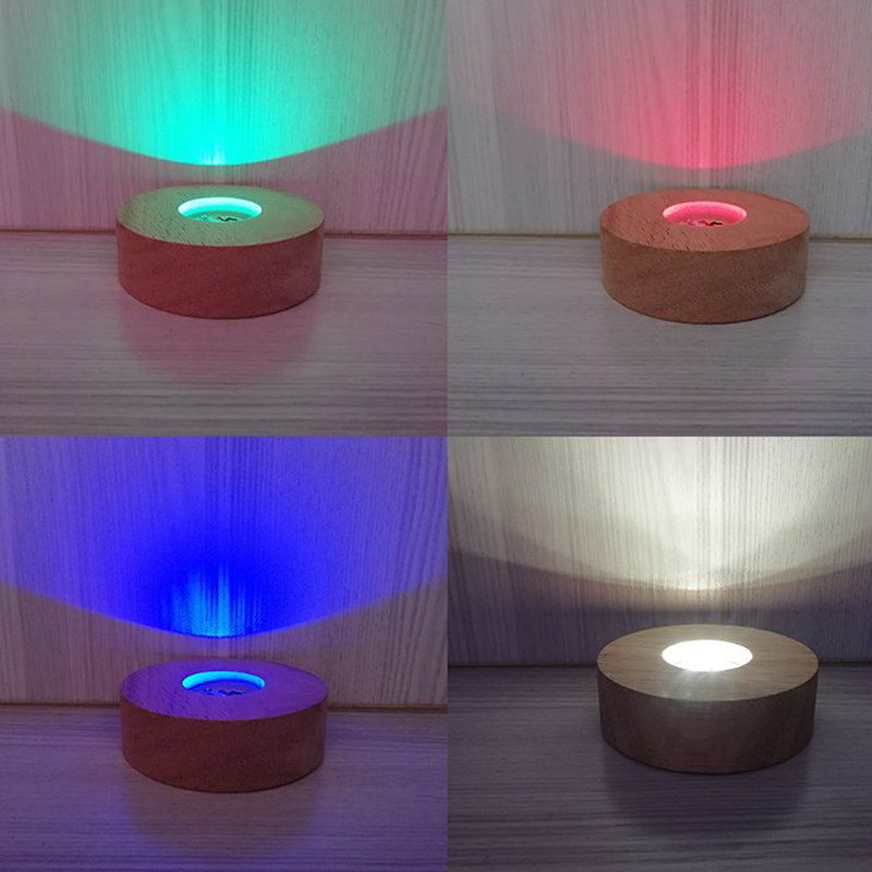 8cm Round Wooden LED Light Dis - Resin Art Stand review and price