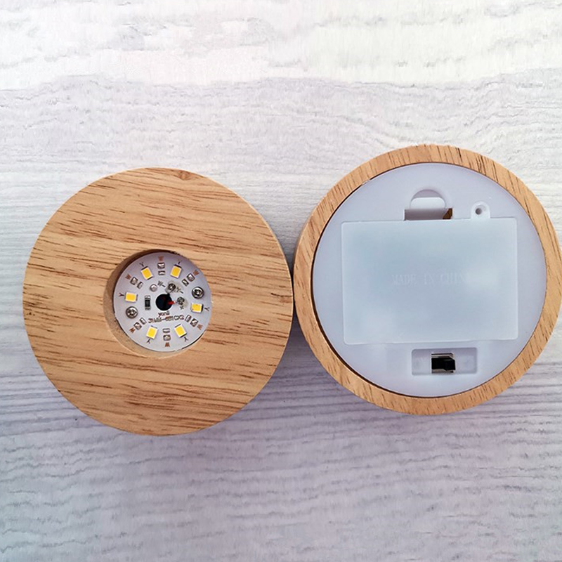 8cm Round Wooden LED Light Dis - Resin Art Stand review and price