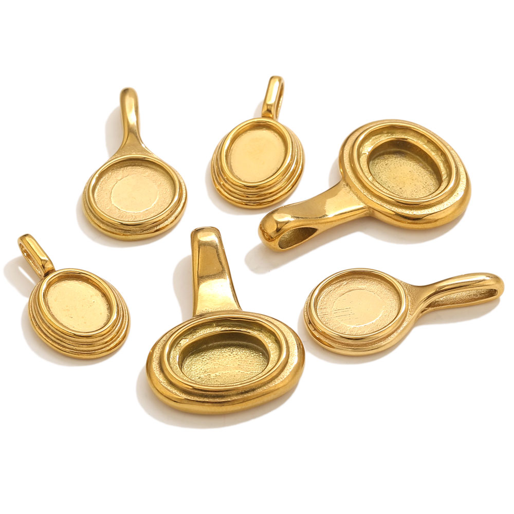 5pcs Stainless Steel Round Ova - Bezels Pendant Resin review and price