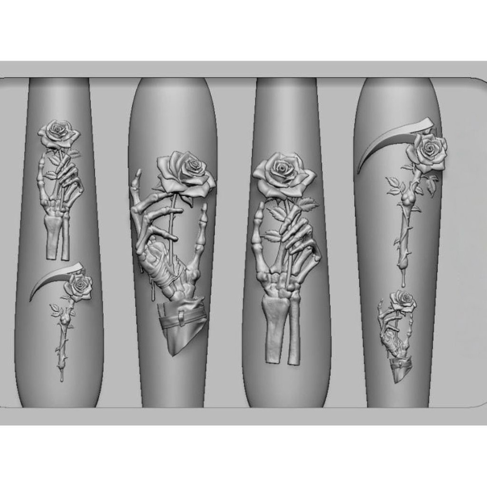 2Pcs Set Dark Rose Skull Silic - Resin Art For Rose review and price