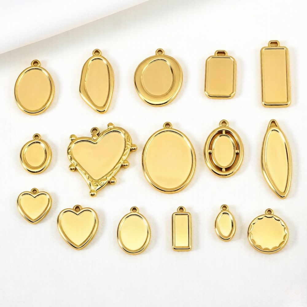 5pcs 1pcs No Fade Stainless Ir - Bezels Pendant Resin review and price