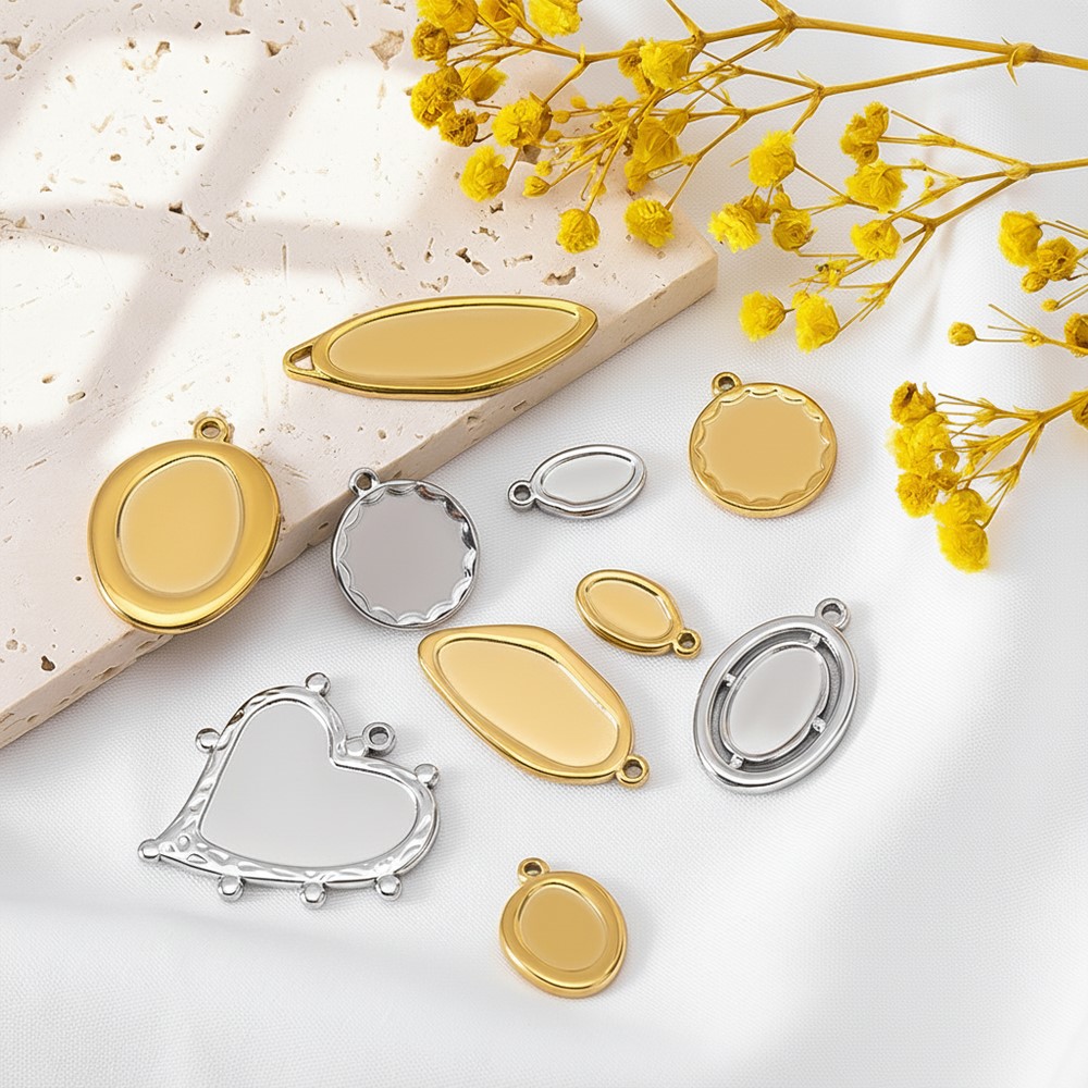 5pcs 1pcs No Fade Stainless Ir - Bezels Pendant Resin review and price