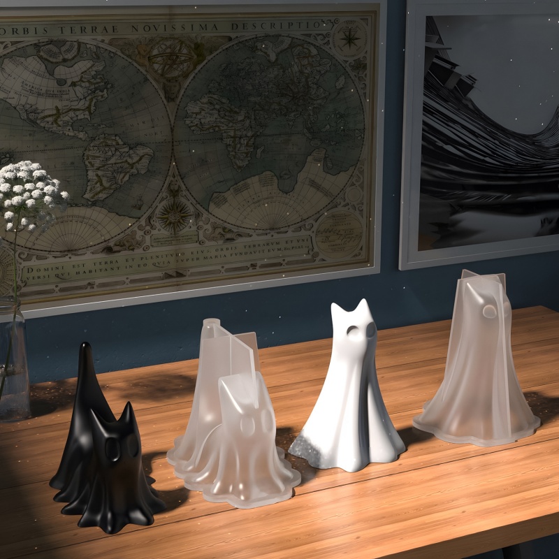 Ghost Cat Halloween Desktop Or - Resin Art Uv review and price