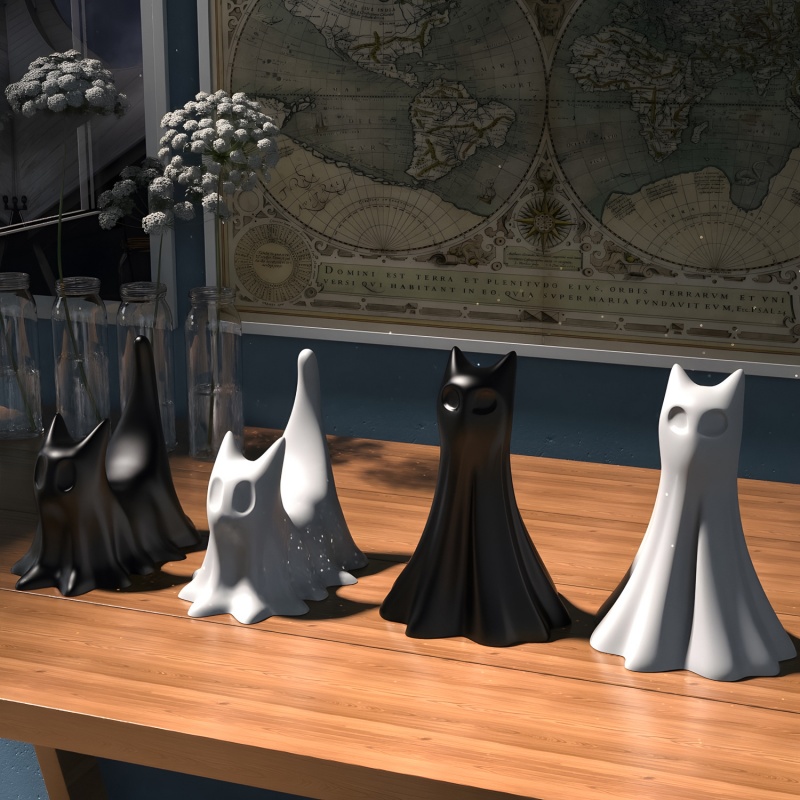 Ghost Cat Halloween Desktop Or - Resin Art Uv review and price