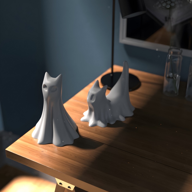 Ghost Cat Halloween Desktop Or - Resin Art Uv review and price