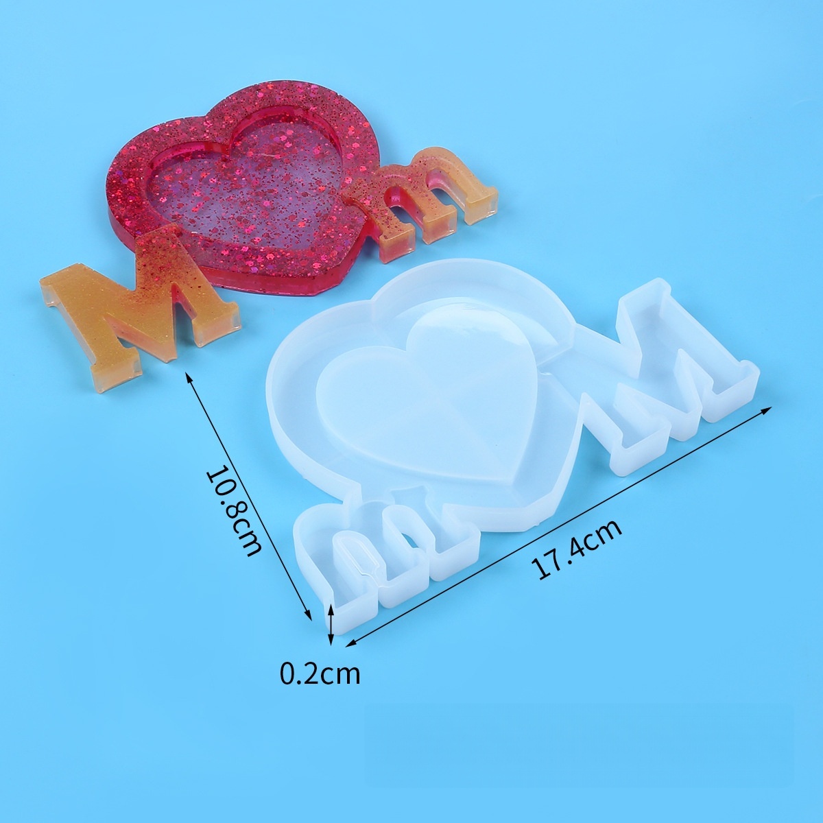 Letter Mm Epoxy Resin Silicone - Resin Art Products review and price