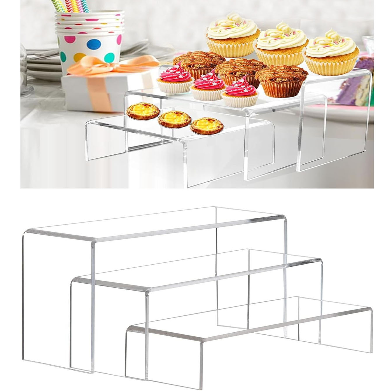 3 pieces of acrylic display sh - Resin Art Stand review and price