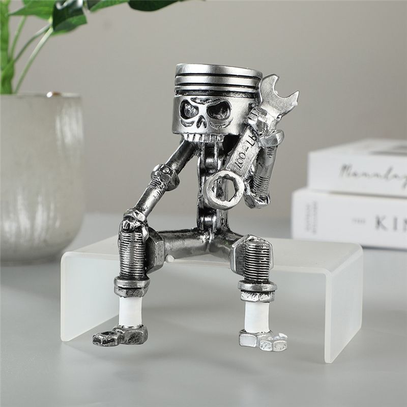 AC76-Handmade Piston Man Skull - Resin Art Use review and price
