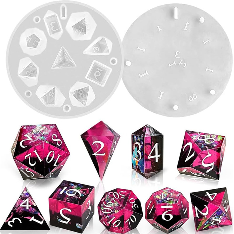 DIY DND Sharp Edge Dice Silico - Resin Art Mold review and price
