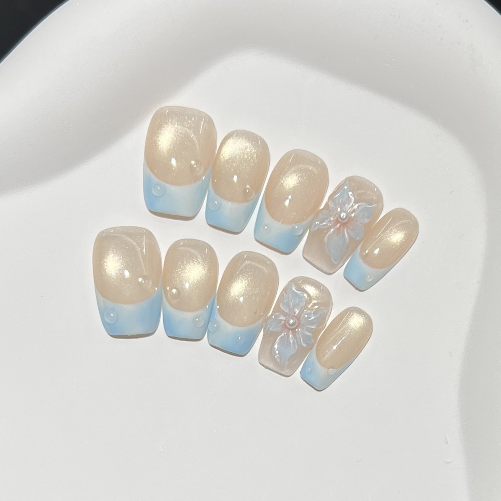 10pcs French Blue Glossy Flora - Resin Art Use review and price