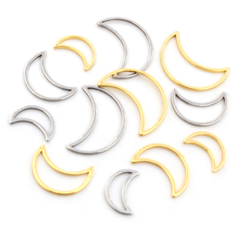 20pcs 3 Size Moon Charm Gold S - Bezels Pendant Resin review and price