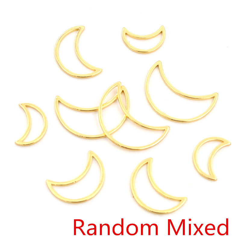 20pcs 3 Size Moon Charm Gold S - Bezels Pendant Resin review and price