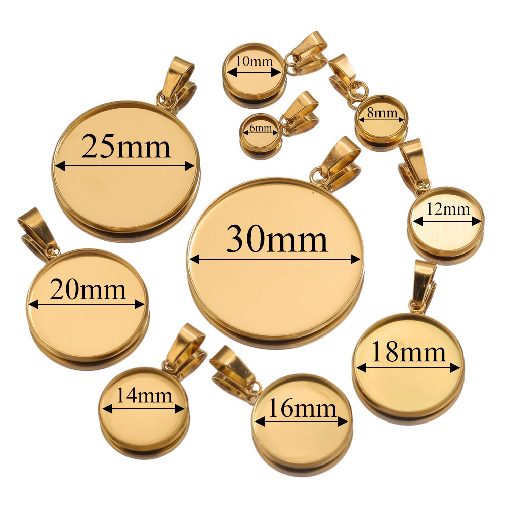 10pcs Stainless Steel Gold Pen - Bezels Pendant Resin review and price