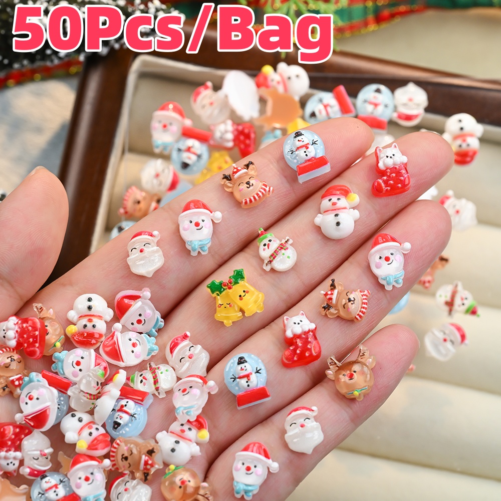 50Pcs 3D Christmas Snowman Elk - Xmas Resin Art review and price