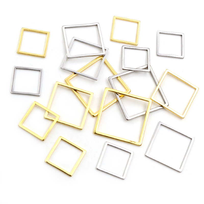 20pcs 3 Size Square Charm Gold - Bezels Pendant Resin review and price
