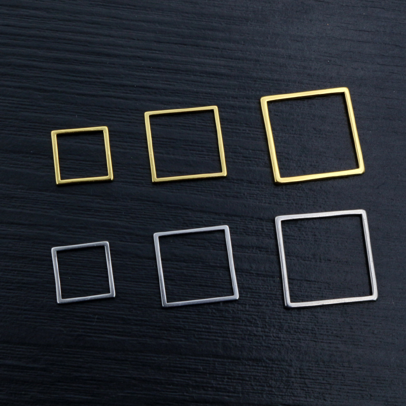 20pcs 3 Size Square Charm Gold - Bezels Pendant Resin review and price