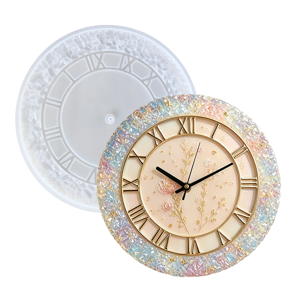 Diamond Faceted Clock Silicone - Resin Art Clock review and price