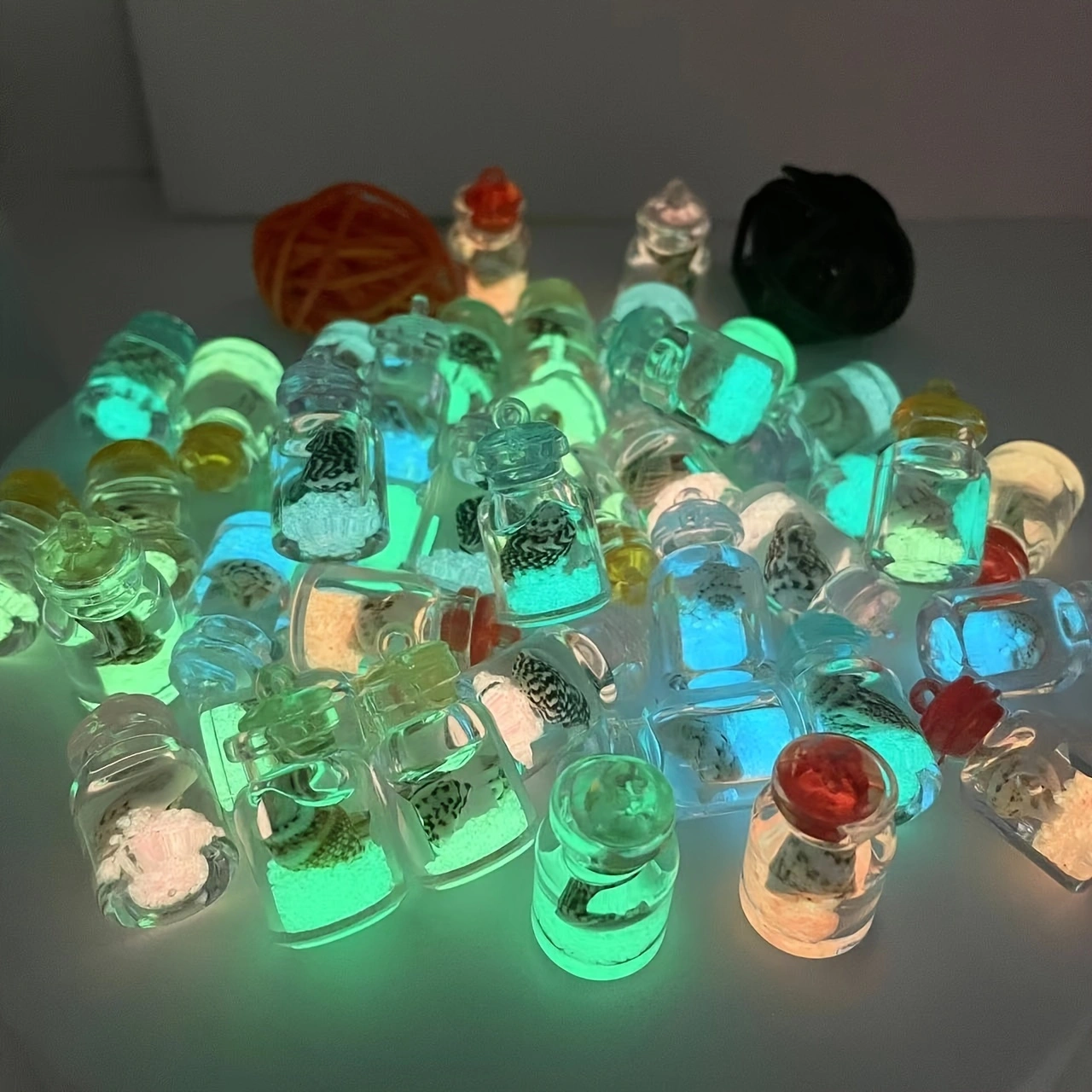 luminous conches in transparen - Resin Art Bottle review and price