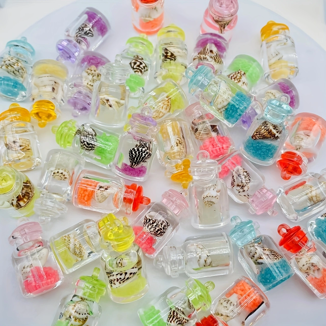 luminous conches in transparen - Resin Art Bottle review and price