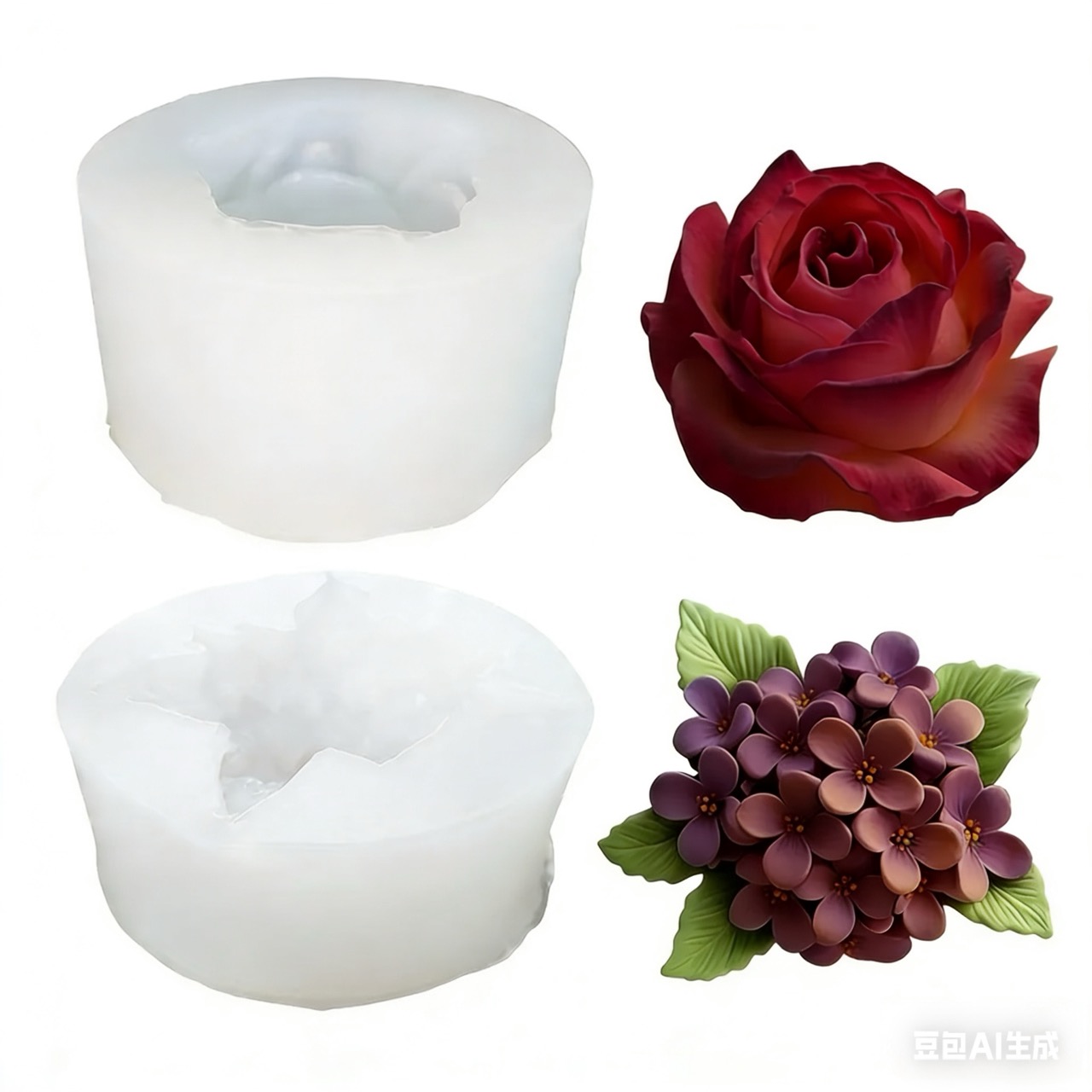 2-Piece 3D Rose and Lilac Sili - Resin Art Design review and price