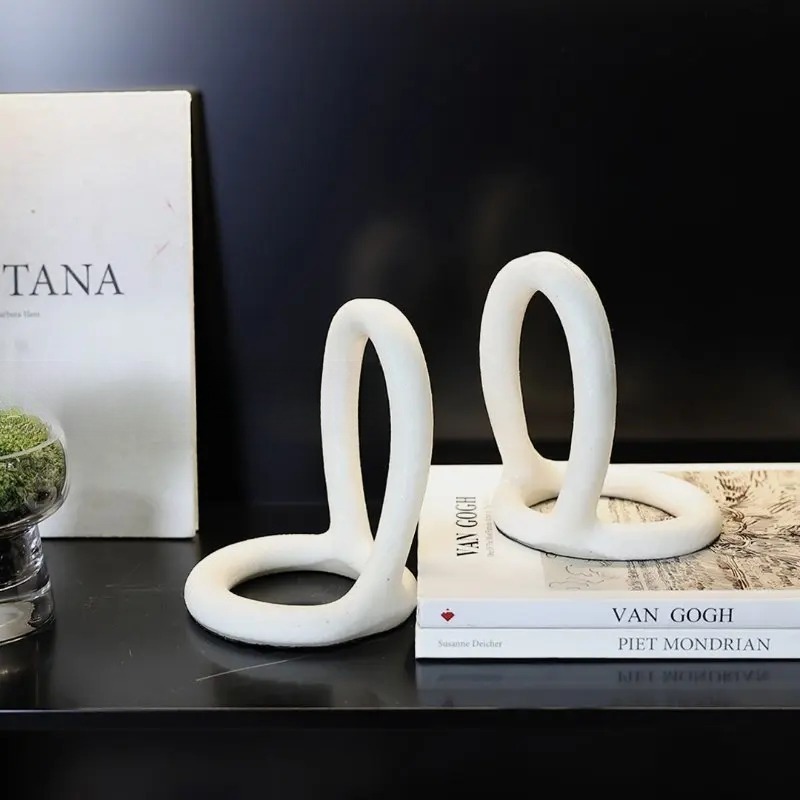 Minimalist Bookends for Office - Resin Art Stand review and price