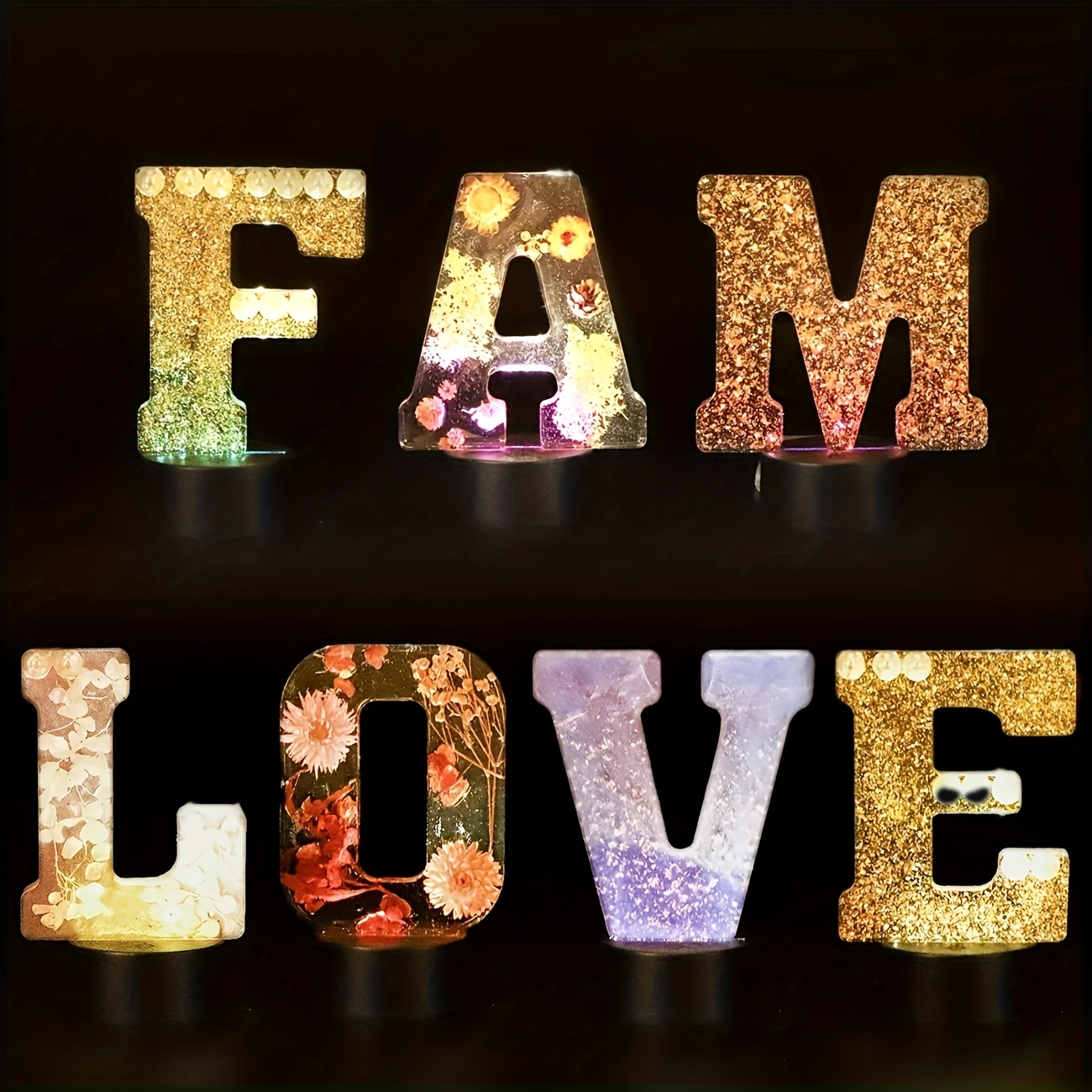7-Inch Large Letter Resin Mold - Resin Art Mold review and price