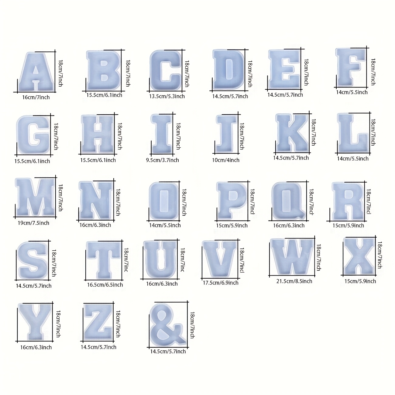 7-Inch Large Letter Resin Mold - Resin Art Mold review and price