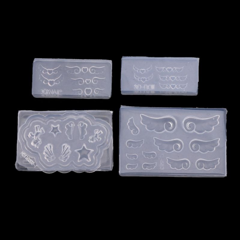 4Pcs DIY Mini Heart Wings Resi - Resin Art Use review and price