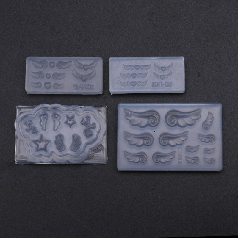 4Pcs DIY Mini Heart Wings Resi - Resin Art Use review and price