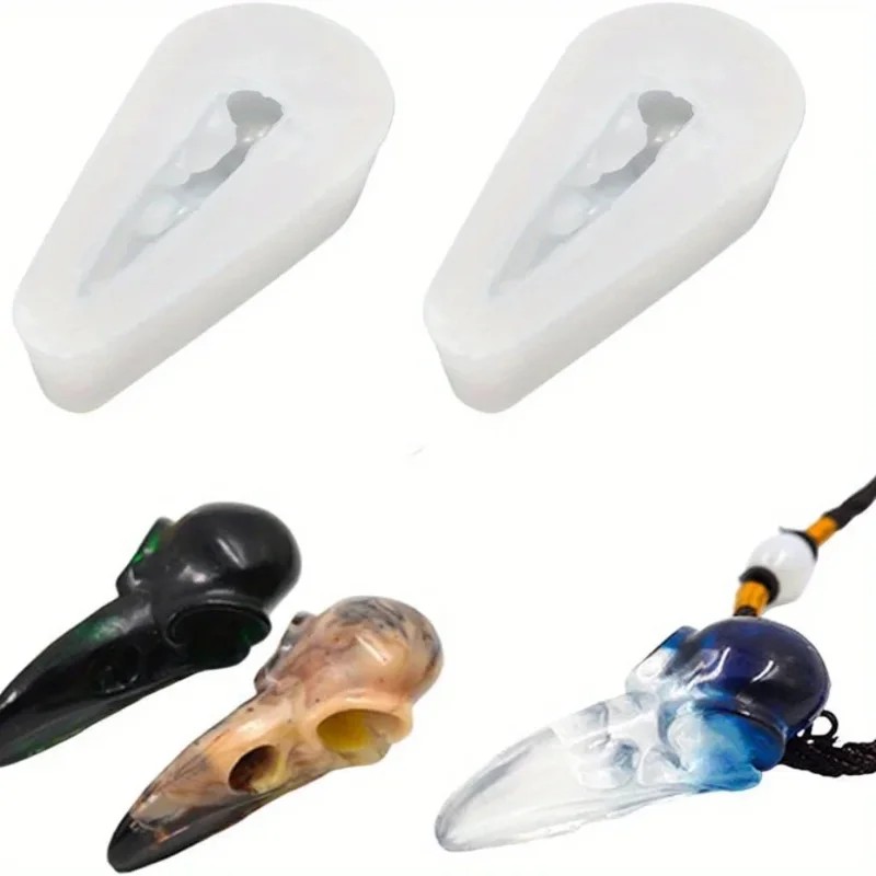 1 Pack Small 3D Crow Skull Sil - Resin Art And Jewelry review and price