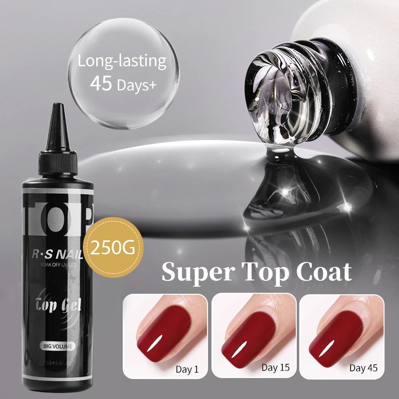 RS NAIL 250ML Super Top Coat B - Resin Art Use review and price