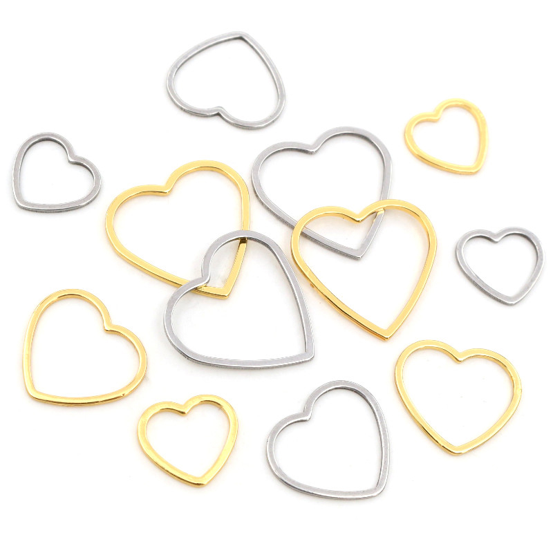 20pcs Heart Charm Gold Stainle - Bezels Pendant Resin review and price