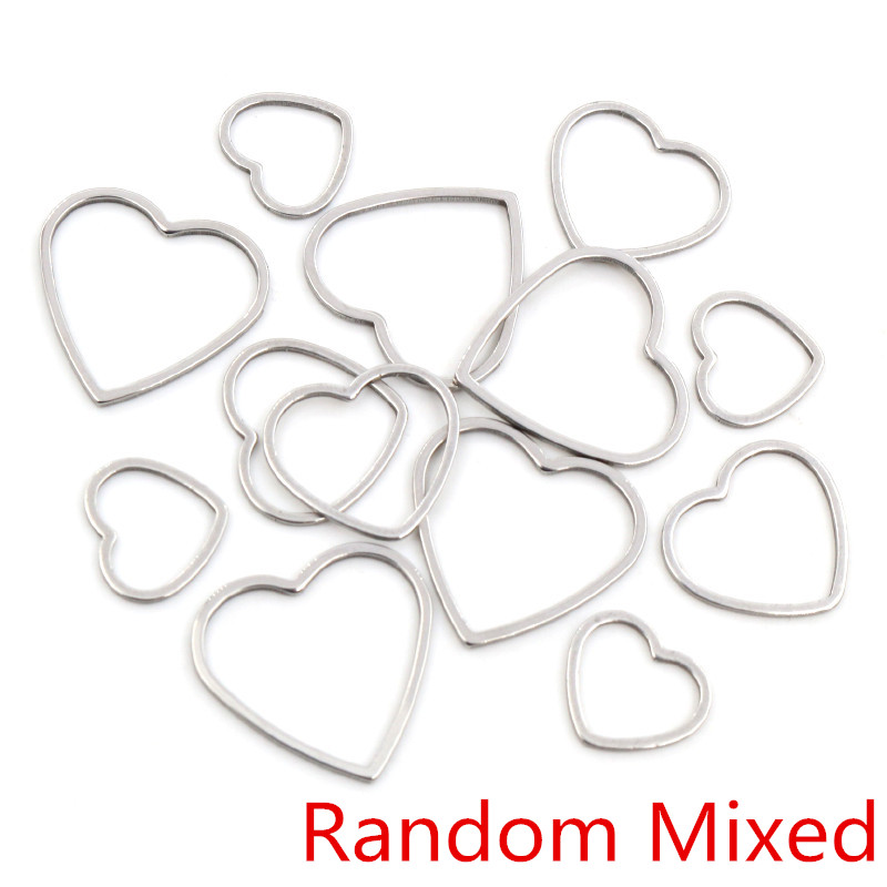 20pcs Heart Charm Gold Stainle - Bezels Pendant Resin review and price