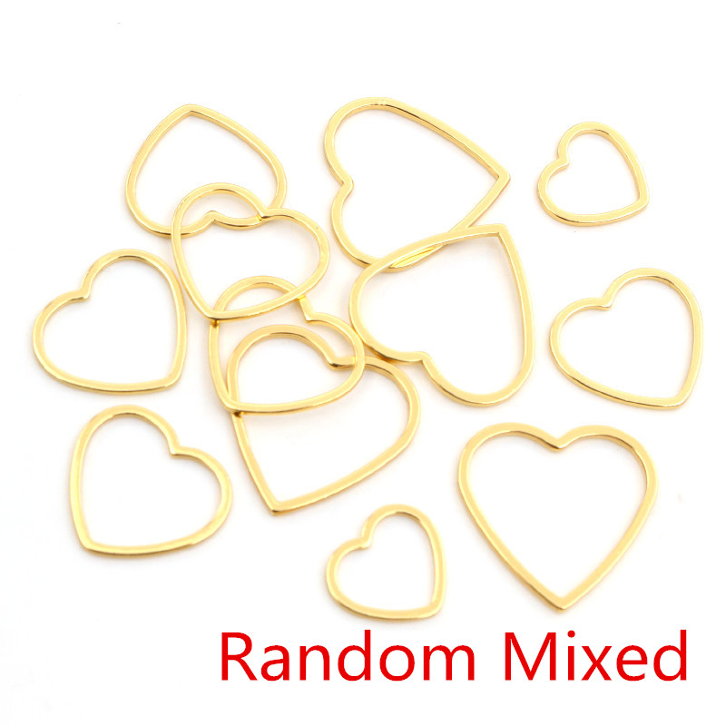 20pcs Heart Charm Gold Stainle - Bezels Pendant Resin review and price